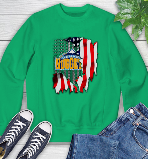 Denver Nuggets NBA Basketball American Flag Sweatshirt 7