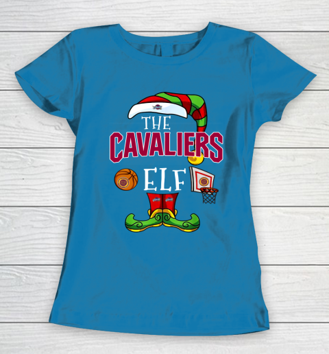 Cleveland Cavaliers Christmas ELF Funny NBA Women's T-Shirt 6