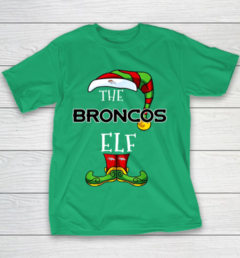 Denver Broncos Christmas ELF Funny NFL Youth T-Shirt 3