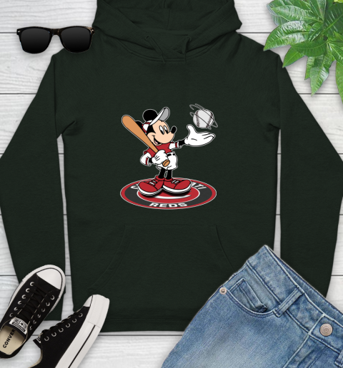 MLB Baseball Cincinnati Reds Cheerful Mickey Disney Shirt Youth Hoodie 13 MLB Baseball Cincinnati Reds Cheerful Mickey Disney Shirt Youth Hoodie - Image 13