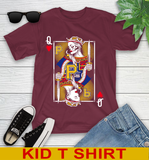 MLB Baseball Pittsburgh Pirates The Queen Of Hearts Card Shirt Youth T-Shirt 5