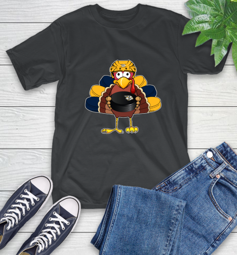 Nashville Predators Turkey Thanksgiving Day T-Shirt 2