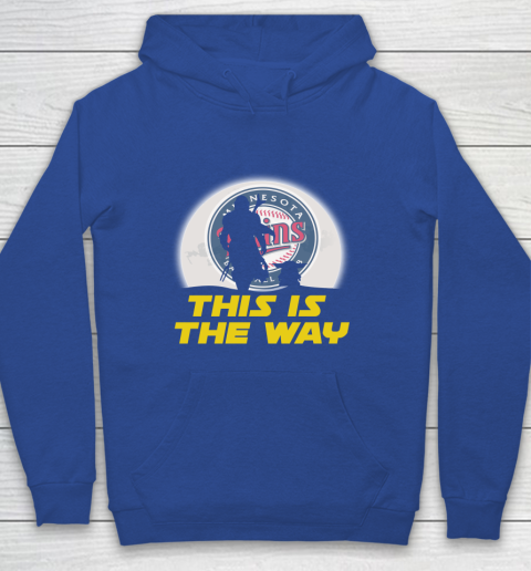 Minnesota Twins MLB Baseball Star Wars Yoda And Mandalorian This Is The Way Youth Hoodie 6