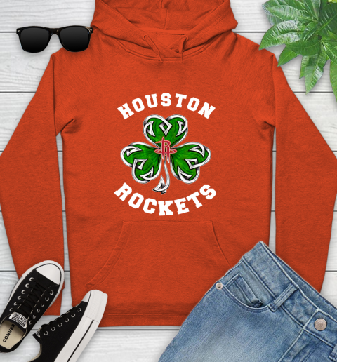 NBA Houston Rockets Three Leaf Clover St Patrick's Day Basketball Sports Youth Hoodie 4