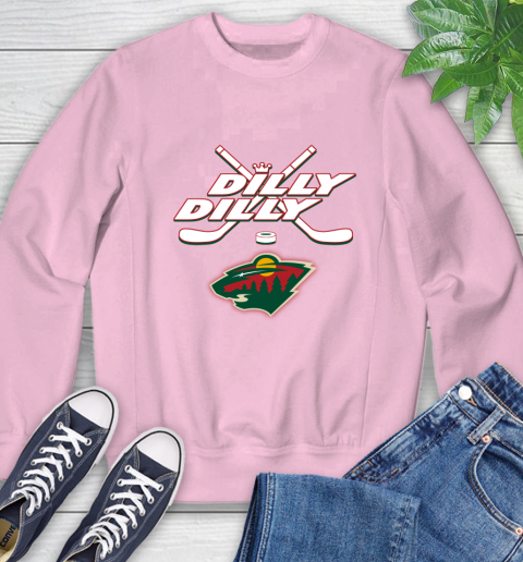 NHL Minnesota Wild Dilly Dilly Hockey Sports Sweatshirt 9