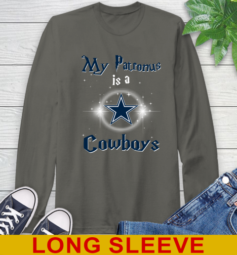 NFL Football Harry Potter My Patronus Is A Dallas Cowboys Long Sleeve T-Shirt 10
