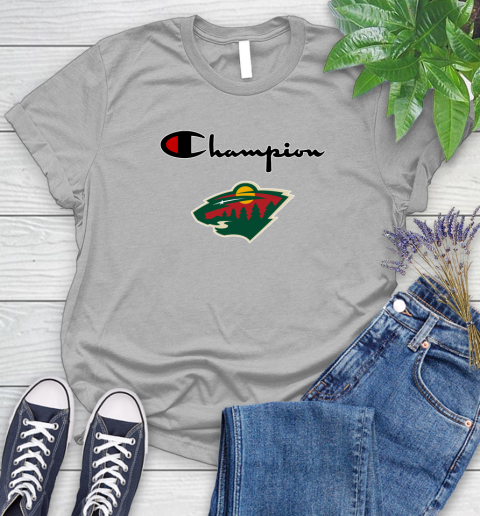 NHL Hockey Minnesota Wild Champion Shirt Women's T-Shirt 3
