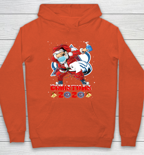 Colorado Avalanche Funny Santa Claus Dabbing Christmas 2020 NHL Hoodie 3