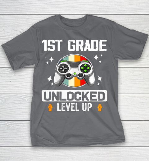 Next Level t shirts 1st Grade Unlocked Level Up Back To School First Grade Gamer Youth T-Shirt 13