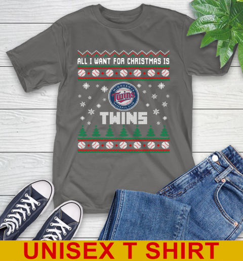 MLB All I Want For Christmas Is Minnesota Twins Baseball Sports 10