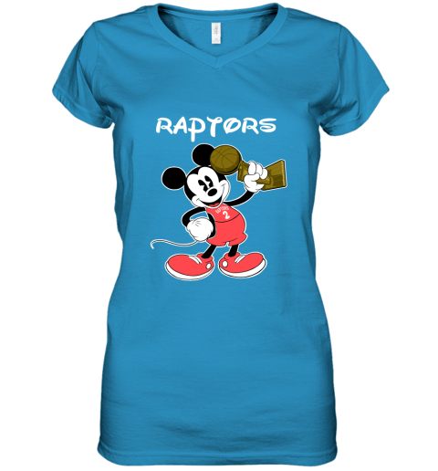 Mickey Toronto Raptors Women's V-Neck T-Shirt