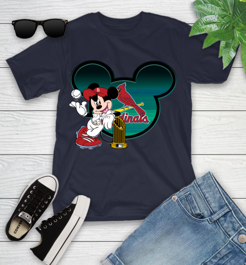 MLB St.Louis Cardinals The Commissioner's Trophy Mickey Mouse Disney Youth T-Shirt 3