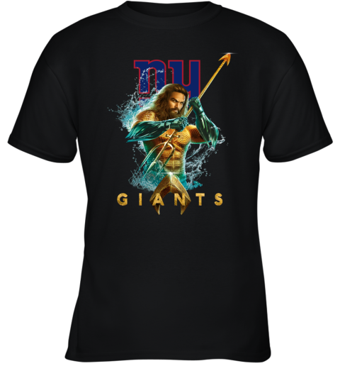 Youth Black New York Giants Football T-Shirt