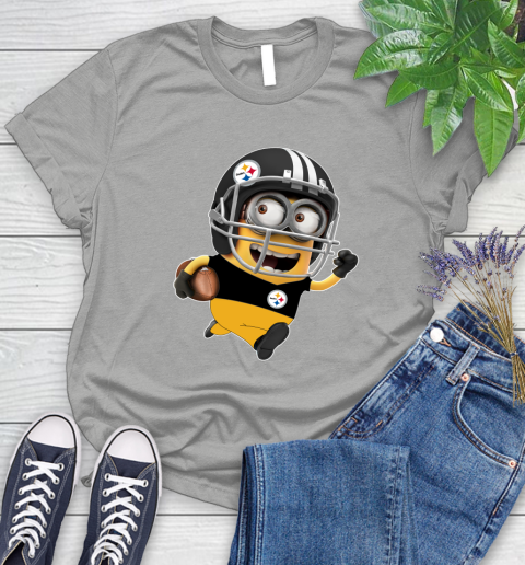 NFL Pittsburgh Steelers Minions Disney Football Sports Women's T-Shirt 10