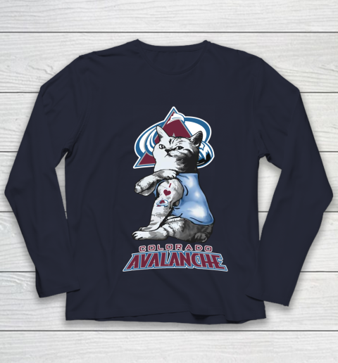 NHL My Cat Loves Colorado Avalanche Hockey Youth Long Sleeve 2