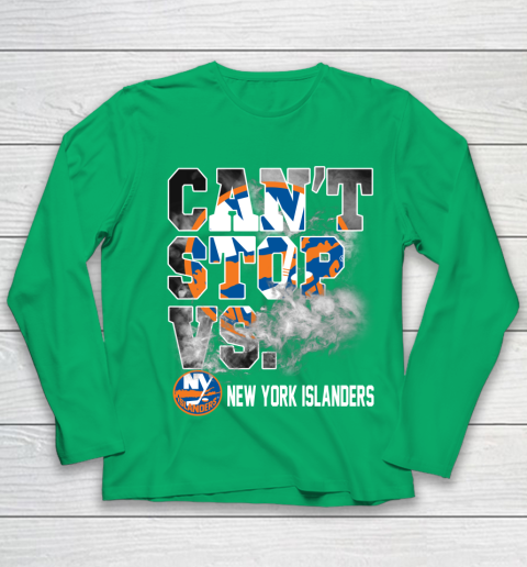 NHL New York Islanders Hockey Can't Stop Vs Youth Long Sleeve 4