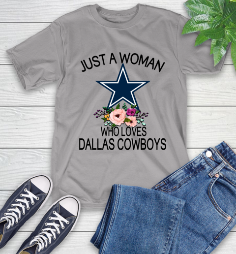 NFL Just A Woman Who Loves Dallas Cowboys Football Sports T-Shirt 4