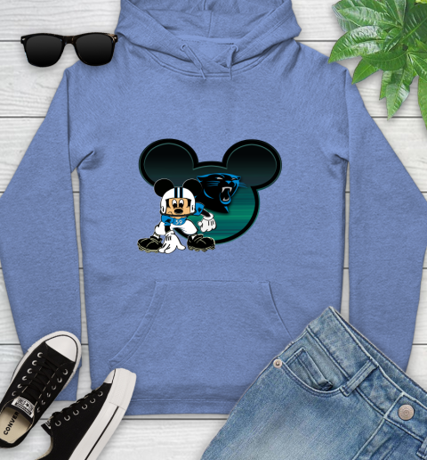 NFL Carolina Panthers Mickey Mouse Disney Football T Shirt Youth Hoodie 12