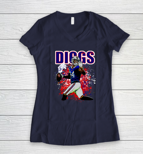 Stefon Diggs Buffalo Bills Women's V-Neck T-Shirt 14