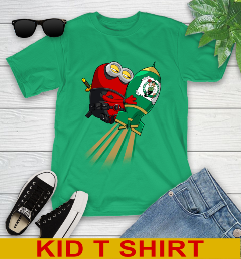 NBA Basketball Boston Celtics Deadpool Minion Marvel Shirt Youth T-Shirt 7