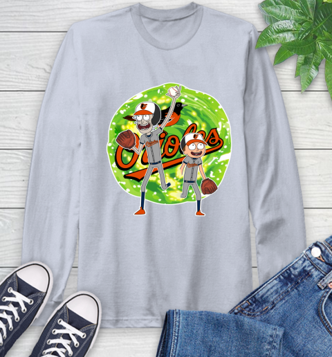 MLB Baltimore Orioles Rick And Morty Baseball Sports Long Sleeve T-Shirt 6