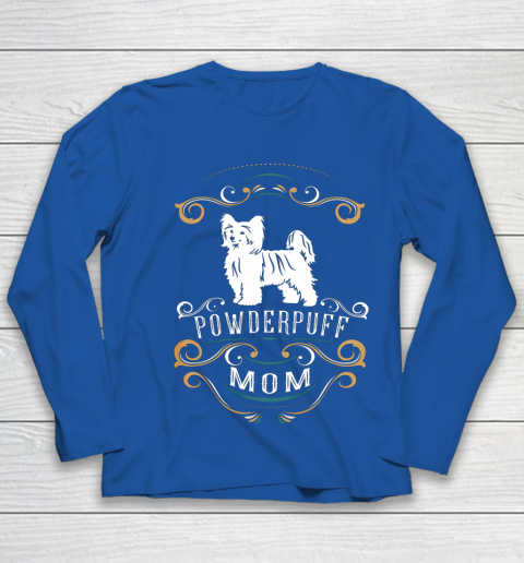 Dog Mom Shirt Powderpuff Mom Chinese Crested Dog Youth Long Sleeve 7