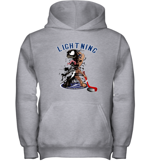 NHL Tampa Bay Lightning Hockey Venom Groot Guardians Of The Galaxy YKtZ0T2IPpT youth hoodie 43 95 151514 front sport grey