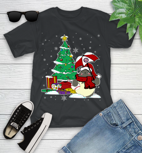 Washington Nationals MLB Baseball Cute Tonari No Totoro Christmas Sports Youth T-Shirt