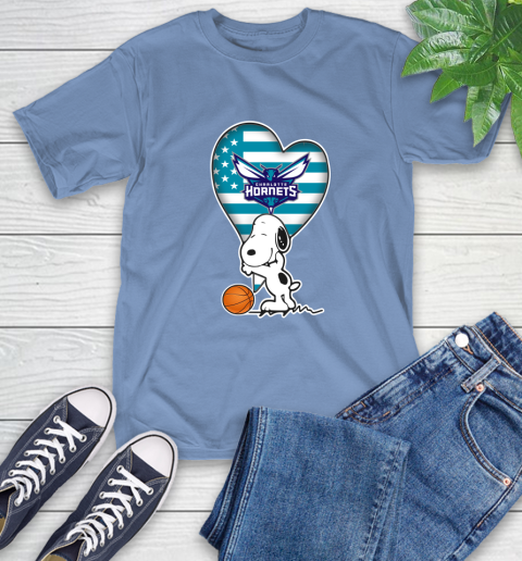 Charlotte Hornets NBA Basketball The Peanuts Movie Adorable Snoopy T-Shirt 11