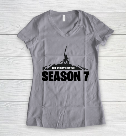 Fortnite Tshirt Get Ready For The Season 7 Women's V-Neck T-Shirt 2