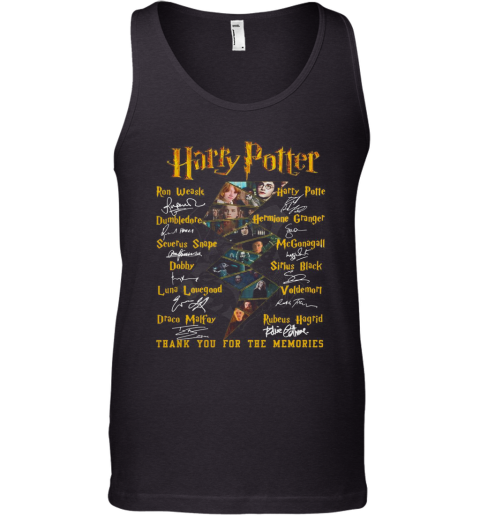 Harry Potter Members And Signatures Thank You For The Memories Tank Top