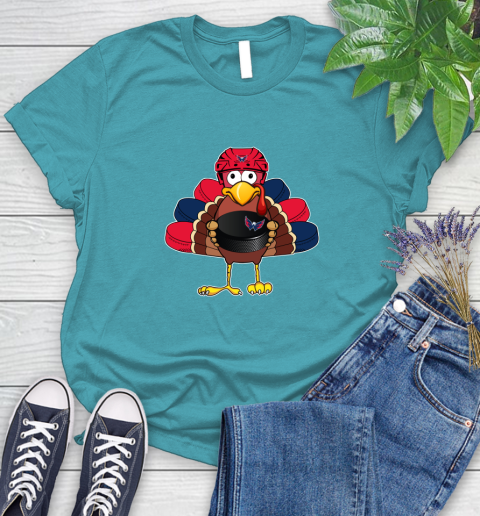 Washington Capitals Turkey Thanksgiving Day Women's T-Shirt 12