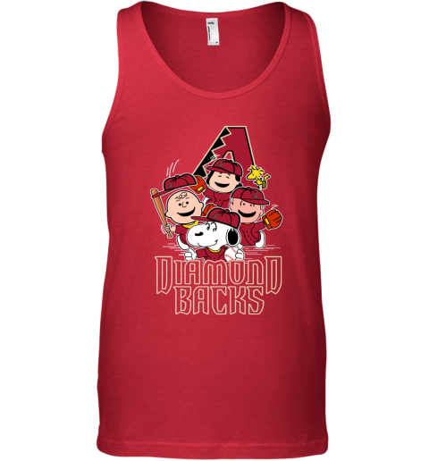 Charlie Brown And Snoopy Playing Baseball Arizona Diamondbacks Mlb 2023  T-shirt,Sweater, Hoodie, And Long Sleeved, Ladies, Tank Top