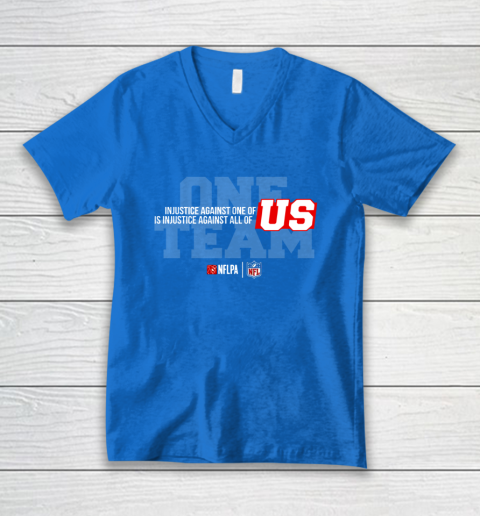 NFL End Racism Print In Front And Back V-Neck T-Shirt 5