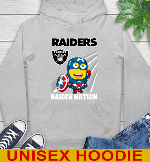 NFL Football Oakland Raiders Captain America Marvel Avengers Minion Shirt Hoodie 6