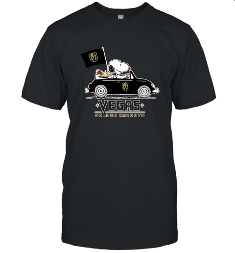 Snoopy And Woodstock Ride The Vegas Golden Knighta Car NHL Unisex Jersey Tee