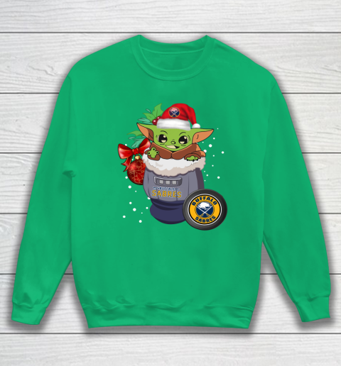 Buffalo Sabres Christmas Baby Yoda Star Wars Funny Happy NHL Sweatshirt 6