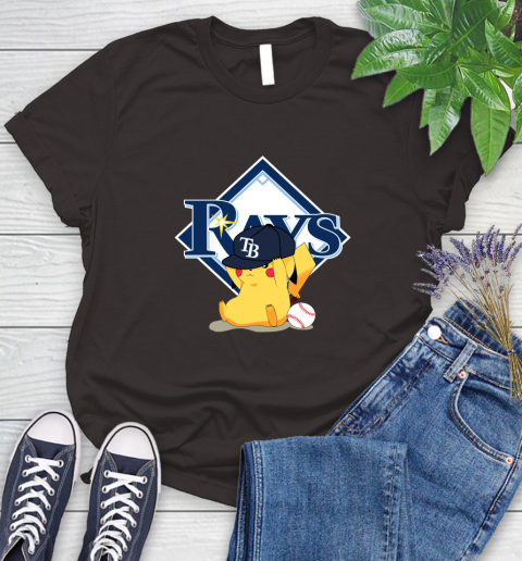 MLB Pikachu Baseball Sports Tampa Bay Rays Women's T-Shirt 8