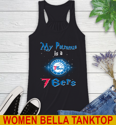 NBA Basketball Harry Potter My Patronus Is A Philadelphia 76ers Racerback Tank
