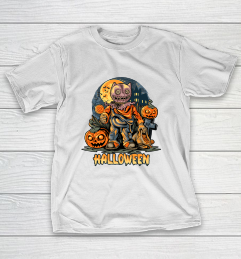 Pumpkin Cat Character for Halloween T-Shirt