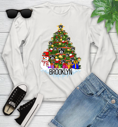 Brooklyn Nets Merry Christmas NBA Basketball Sports Youth Long Sleeve 12