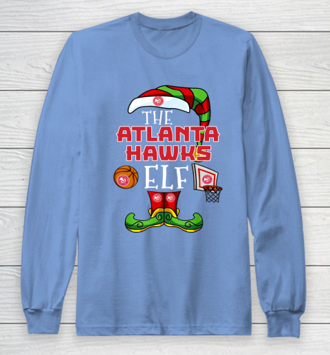 Atlanta Hawks Christmas ELF Funny NBA Long Sleeve T-Shirt 8