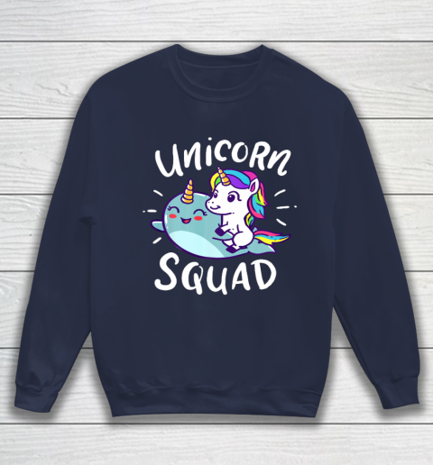 Unicorn Squad Narwhal Funny Cute Birthday Party Present Gift Sweatshirt 2