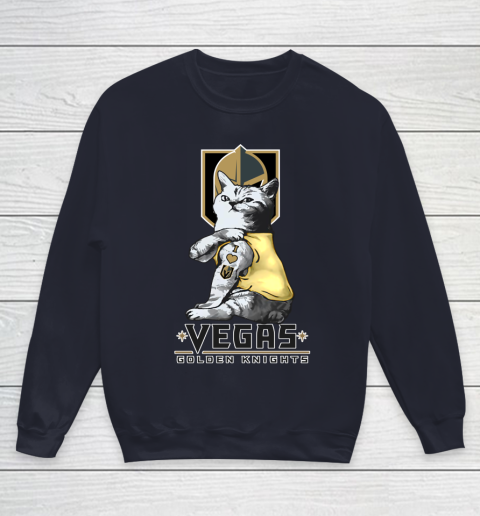 NHL My Cat Loves Vegas Golden Knights Hockey Youth Sweatshirt 2