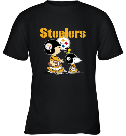 PITTSBURGH STEELERS Let's Play Football Together Snoopy NFL Youth T-Shirt 