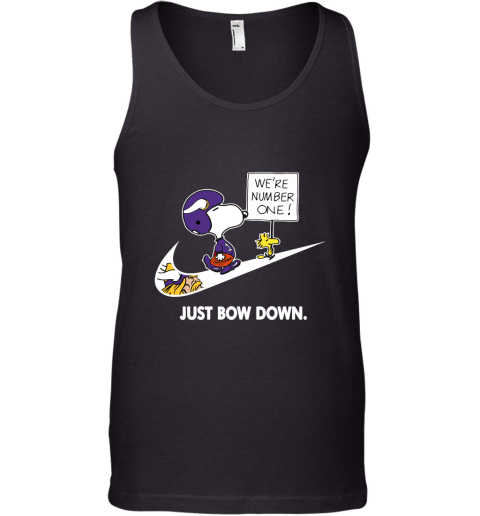 Minnesota Vikings Are Number One – Just Bow Down Snoopy Tank Top