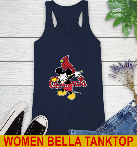 St.Louis Cardinals MLB Baseball Dabbing Mickey Disney Sports Racerback Tank 11