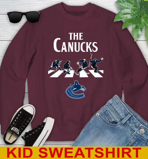 NHL Hockey Vancouver Canucks The Beatles Rock Band Shirt Youth Sweatshirt 4