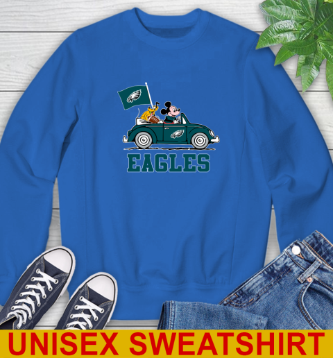 NFL Football Philadelphia Eagles Pluto Mickey Driving Disney Shirt Sweatshirt 9