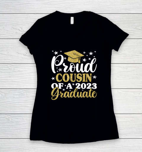 Proud Cousin Of A 2023 Graduate, Graduation Family Women's V-Neck T-Shirt
